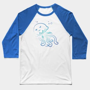 cute Octopus Doodle Baseball T-Shirt